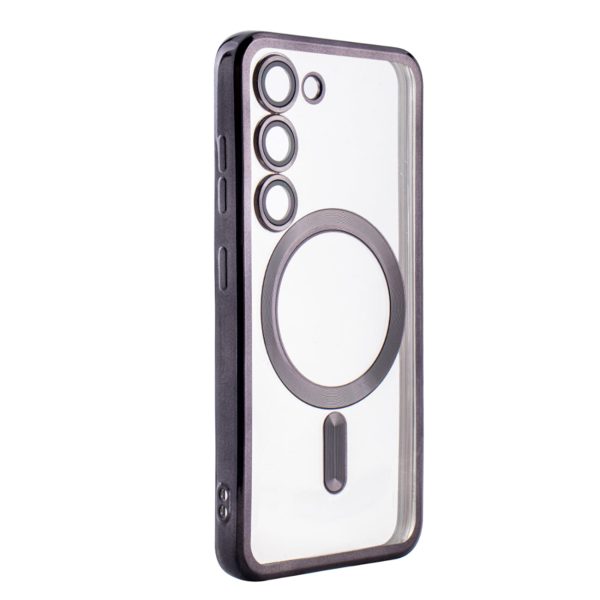 Reiko Magnetic Wireless Charging TPU Bumper Case for Galaxy S23 in Black | MaxStrata Online Hot Sale