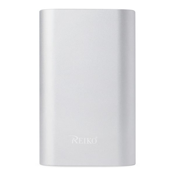 Reiko 2A5V 6800mAh Universal Power Bank with Two USB-A Ports & One USB-C in Silver | MaxStrata Fashion